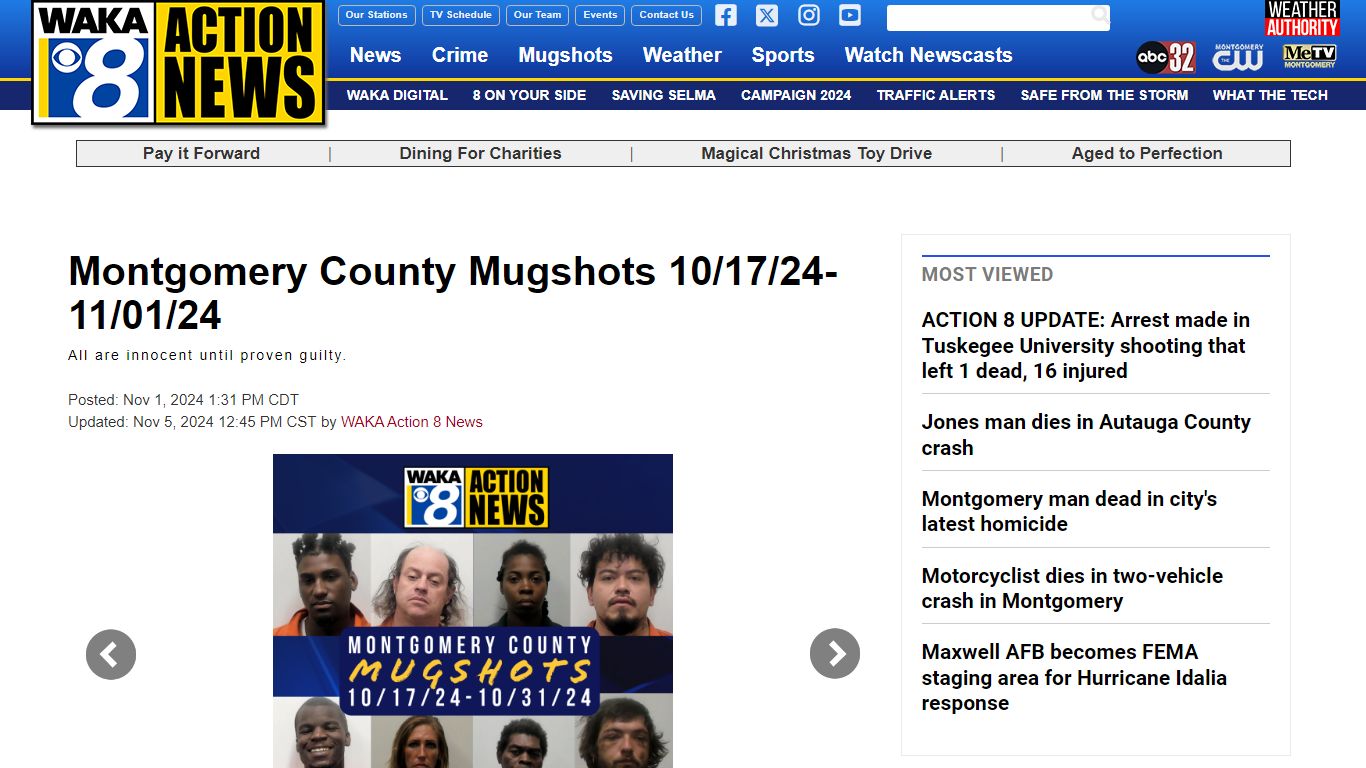 Montgomery County Mugshots 10/17/24-11/01/24 - WAKA 8